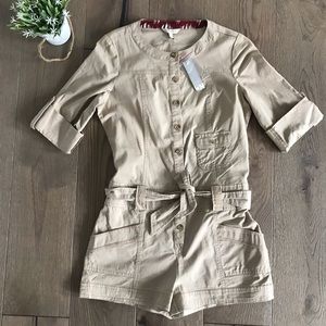 Khaki Cargo Romper*NWT